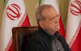 لحظه‌ای از ملاقات پزشکیان و حسین طائب+ تصویر