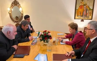 نشست رئیس‌کل بانک مرکزی ایران با رئیس بانک توسعه نوین بریکس