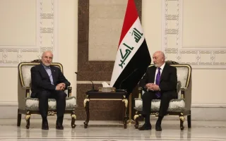 قالیباف با رئیس‌جمهور عراق گفتگو کرد
