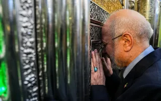 تشرف قالیباف به حرم حضرت اباالفضل(ع) و دیدار با تولیت عتبه عباسی