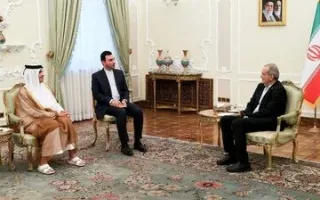 تصویری از ملاقات پزشکیان با نخست‌وزیر قطر