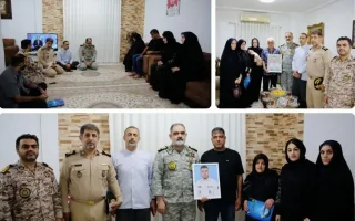 دیدار فرمانده نیروی دریایی ارتش با خانواده شهدای جنگ رمضان