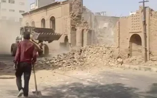 تخریب غیرمجاز کاروانسرای تاریخی روس‌ها در سبزوار به دست شهرداری