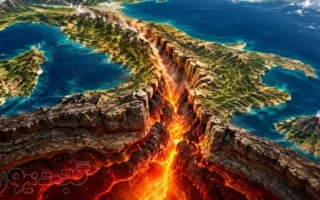 پوسته زمین زیر ایتالیا در حال گسست است