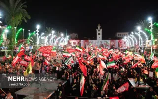 رجزخوانی مهدی رسولی در تجمع شبانه مردم رشت