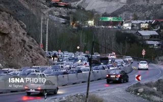 ترافیک سنگین در محورهای چالوس، هراز و آزادراه تهران ـ شمال