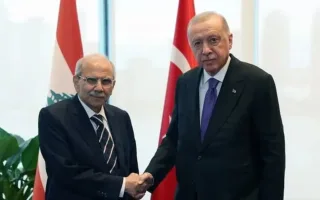 اردوغان در نیویورک با نواف سلام ملاقات کرد