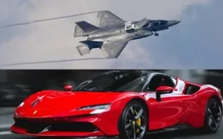 جنگنده F-35B در مسابقه‌ای هیجان‌انگیز با یک فراری به رقابت می‌پردازد / برگزاری عجیب‌ترین مسابقه سرعت سال