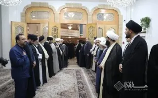 سیدحسن خمینی و علی خمینی در مراسم یادبود آیت الله شبیری زنجانی/ حضور حسینی بوشهری نیز + عکس‌ها