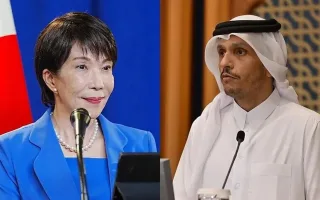 گفت‌وگوی تاکایچی و آل ثانی در مورد جنگ آمریکا با ایران