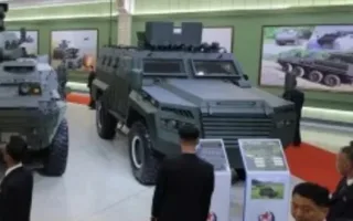 نمونه‌برداری نظامی در پیونگ‌یانگ؛ کره شمالی از خودرو زرهی جدیدی با طراحی شبیه به مدل کانادایی پرده برداشت