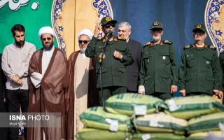 سخنرانی سردار حسن حسن‌زاده، فرمانده سپاه تهران در رزمایش مواسات و کمک مومنانه بعثت در تهران